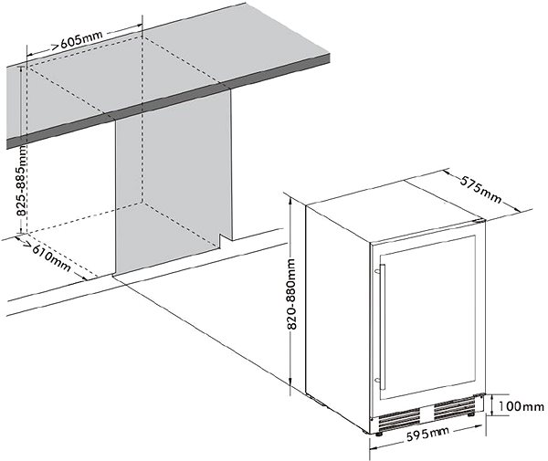 FRIGELUX RETT136A outdoor refrigerator.