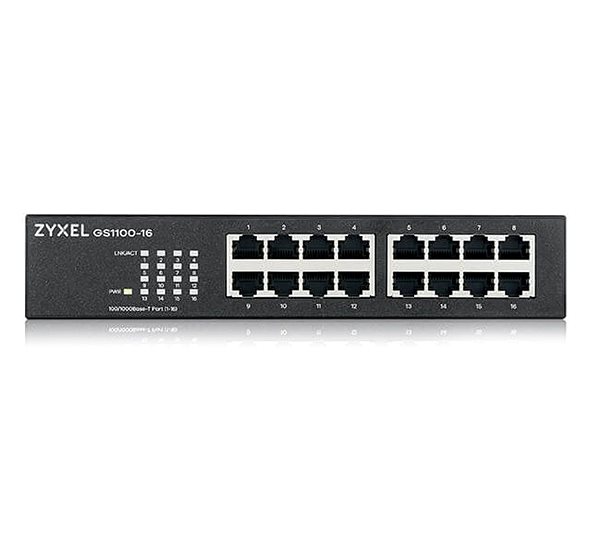 Switch Zyxel GS1100-16 v3 Možnosti pripojenia (porty)
