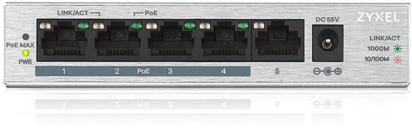 Switch Zyxel GS1005HP Connectivity (ports)