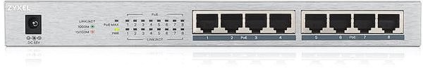 Switch Zyxel GS1008HP Connectivity (ports)
