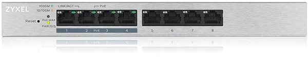 Switch Zyxel GS1200-8HPV2 Anschlussmöglichkeiten (Ports)