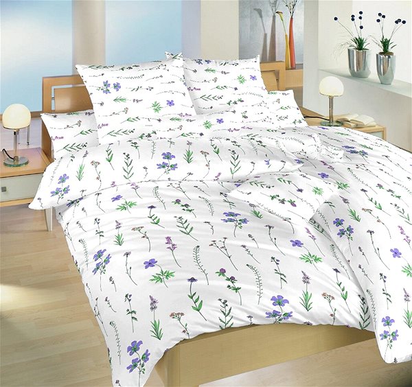 Ágynemű Dadka Herbal pamut, 140 × 200, 70 × 90 cm, lila ...