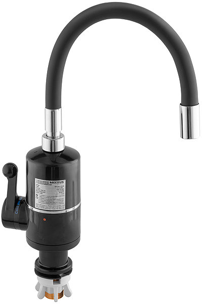MIXXUS Tap with electric water heating and flexible spout ELW06-EF-2BLACK, black