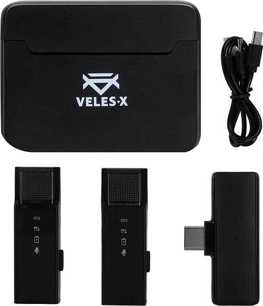 Mikrofón Veles-X Wireless Lavalier Microphone Systém Dual USB-C ...