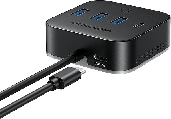 USB Hub Vention USB 3.0 to USB 3.2 Gen 1 Type-C/USB 3.0*3/USB-C Desk Hub 1M Black ...