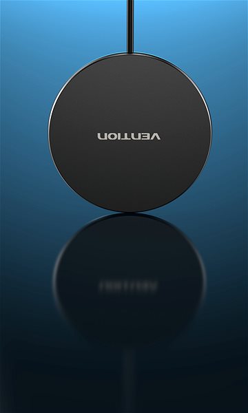 Kabelloses Ladegerät Vention Magnetic Wireless Charger 15W Ultra-thin Mirrored Surface Type 0.05m Black Lifestyle