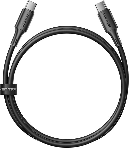 Data Cable Vention USB 2.0 Type-C Male to Type-C Male 3A Cable Black 0.9M PVC Type ...