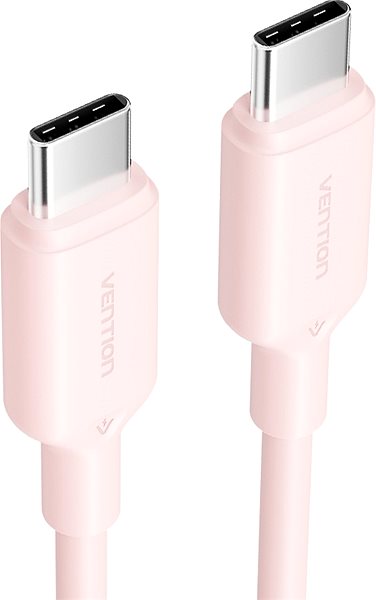 Data Cable Vention USB 2.0 Type-C Male to Type-C Male 3A Cable 1M Pink PVC Type ...