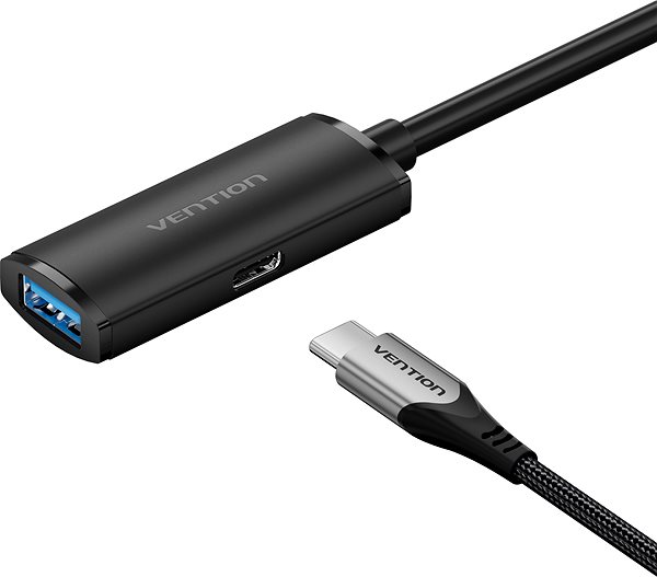 Data Cable Vention USB 3.0 Type-A Male to Type-A Female Active Extension Cable 10M Black ...
