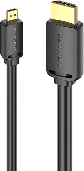 Video kábel Vention HDMI-D Male to HDMI-A Male 4K HD Cable 2 m Black ...