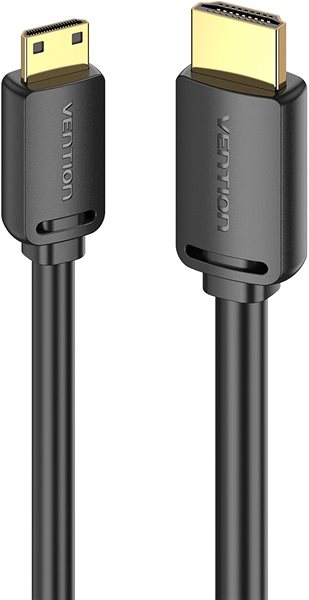 Video kábel Vention HDMI-C Male to HDMI-A Male 4K HD Cable 1 m Black ...