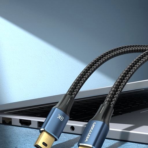 Video Cable Vention Cotton Braided Mini DP Male to Male 8K HD Cable 2m Blue Aluminum Alloy Type ...