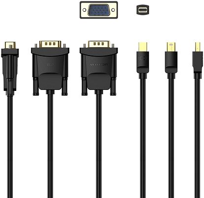 Video kábel Vention Mini DP Male to VGA Male HD Cable 1.5 m Black ...