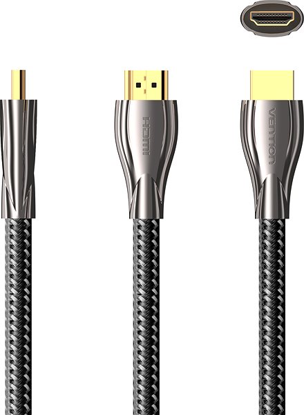 Video Cable Vention Cotton Braided 4K HDMI Male to Male Cable 12M Black Zinc Alloy Type ...