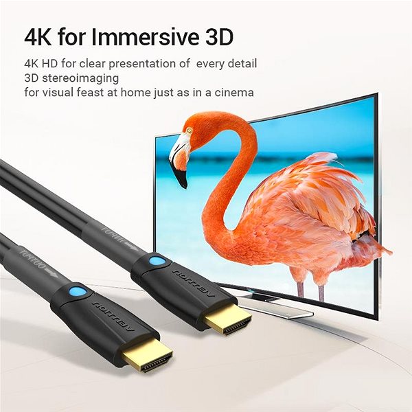 Videokábel Vention HDMI Cable 15M Black for Engineering Jellemzők/technológia