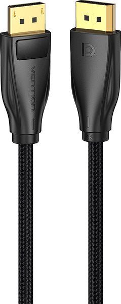 Video Cable Vention Cotton Braided DP 1.4 (Display Port) 1m Black ...