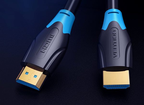 Video Cable Vention HDMI 2.0 Exclusive Cable, 1m, Black Type Lateral view