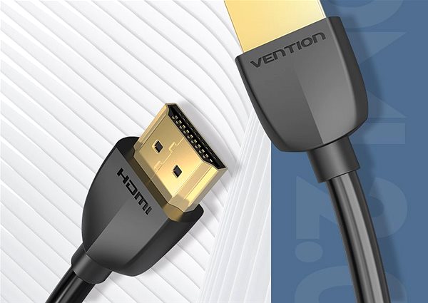 Video kábel Vention Portable HDMI 2.0 Cable 0,5 m Black Vlastnosti/technológia