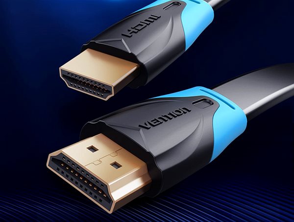 Video kábel Vention Flat HDMI 2.0 Cable 1 m Black Vlastnosti/technológia