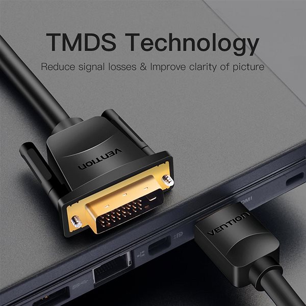 Videokábel Vention HDMI to DVI Cable 1m Black Jellemzők/technológia