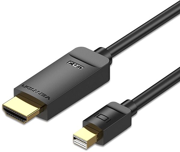 Videokábel Vention 4K Mini DisplayPort (miniDP) to HDMI Cable 2m Black Oldalnézet