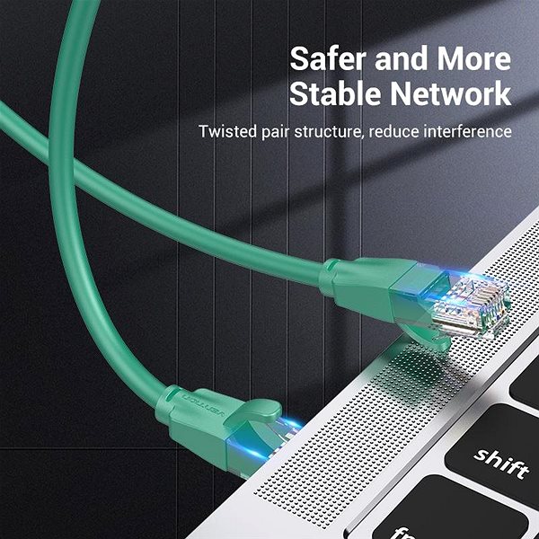 Ethernet Cable Vention Cat.6 UTP Patch Cable 1m Green Connectivity (ports)