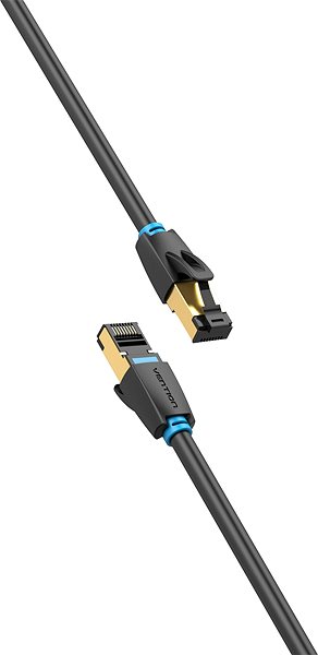 Ethernet Cable Vention Cat.8 SFTP Patch Cable 0.5M Black Lateral view