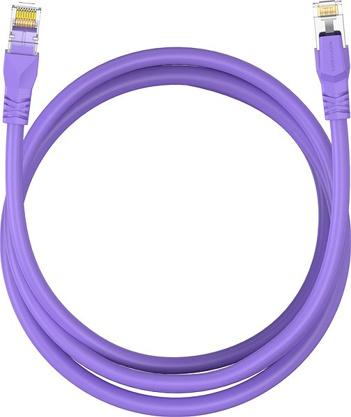 Hálózati kábel Vention Cat.6A SFTP Industrial Flexible Patch Cable 0.2 m, Purple Képernyő