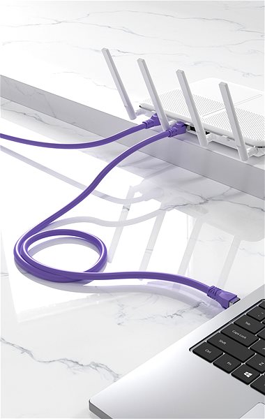Sieťový kábel Vention Cat.6A SFTP Industrial Flexible Patch Cable 6M Purple Možnosti pripojenia (porty)