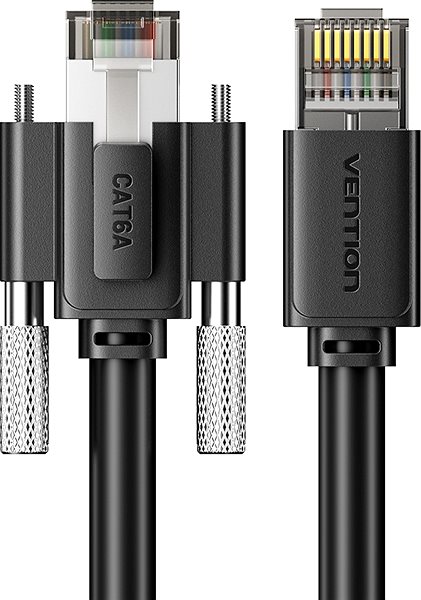 Ethernet Cable Vention Ultra-Flexible Cat6A SFTP Industrial Camera Ethernet Patch Cable 1.5M Black ...