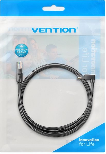 Ethernet Cable Vention Cat.6 UTP Upward Right Angle Ethernet Patch Cable 1M Black ...