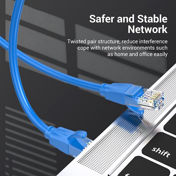 Ethernet Cable Vention Cat.6 UTP Patch Cable 0.5m Blue Connectivity (ports)