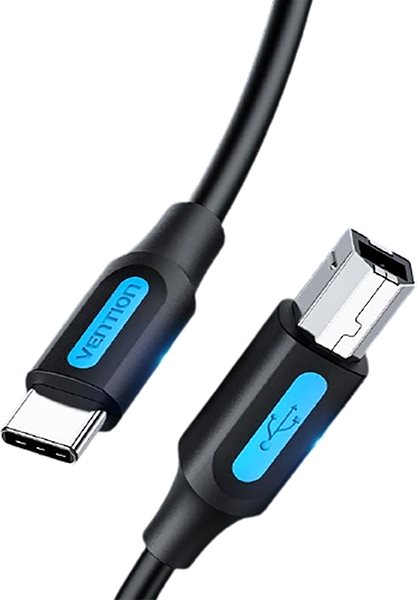 Data Cable Vention USB-C 2.0 to USB-B Printer 2A Cable 2m Black ...