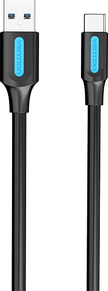 Adatkábel Vention USB 3.0 to USB-C Cable 0.5m Black PVC Type ...