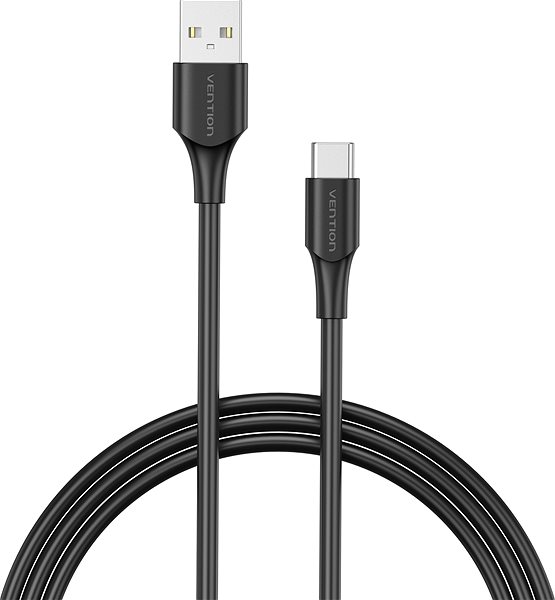 Dátový kábel Vention USB 2.0 to USB-C 3A Cable 0.25M Black ...