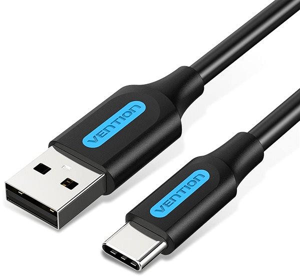 Datenkabel Vention Type-C (USB-C) <-> USB 2.0 Charge & Data Cable 1.5m Black Screen