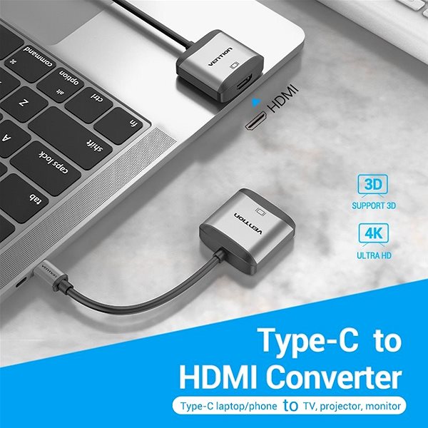 Adapter Vention Type-C (USB-C) to HDMI Converter Anschlussmöglichkeiten (Ports)