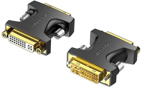 Adapter Vention DVI Male to Female Adapter Black Anschlussmöglichkeiten (Ports)