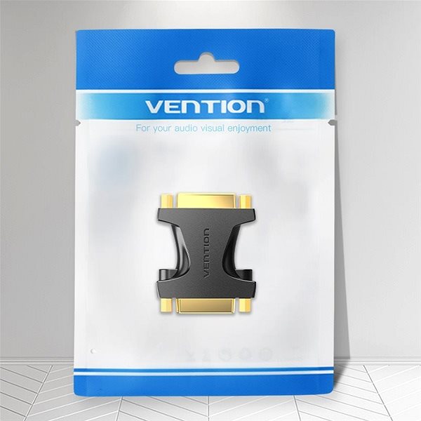 Adapter Vention DVI (24+5) Female to Female Adapter Black Verpackung/Box