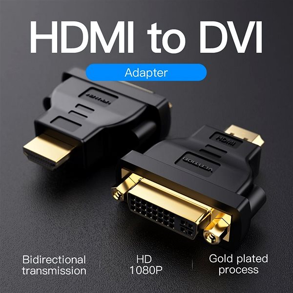 Adapter Vention HDMI <-> DVI Bi-Directional Adapter Black Mermale/Technologie