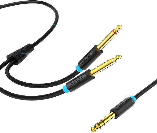 AUX Cable Vention TRS 6.5mm Male to 2*6.5mm Male Audio Cable 1M Black Features/technology