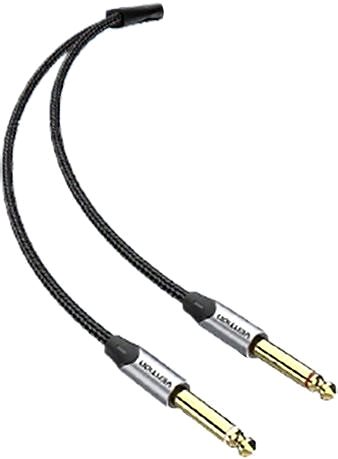 AUX Cable Vention Cotton Braided 3.5mm Male to 2*6.5mm Male Audio Cable 2M Grey Aluminium Alloy Type Features/technology