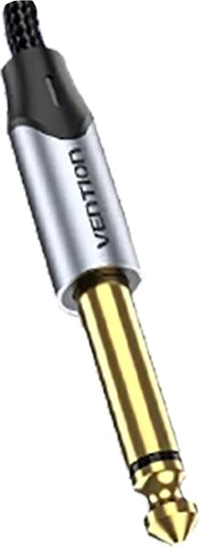 AUX Cable Vention Cotton Braided 6.5mm Male to Male Audio Cable 3M Grey Aluminium Alloy Type Features/technology