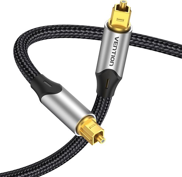 AUX Cable Vention Optical Fiber Toslink Audio Cable Aluminum Alloy Type 1M Gray ...