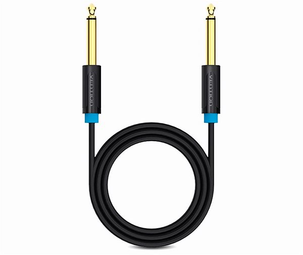 AUX Cable Vention 6.5mm Jack Male to Male Audio Cable, 0.5m, Black Screen