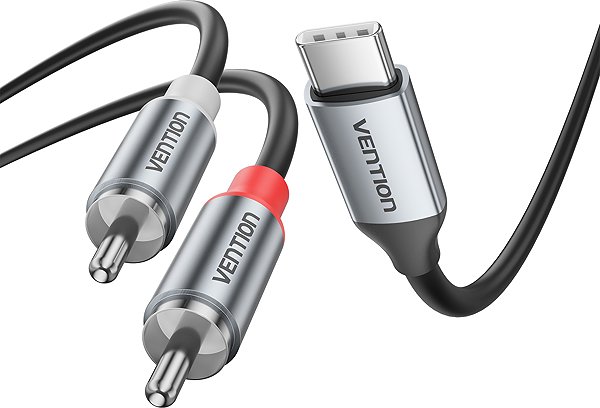AUX Cable Vention USB-C Male to 2RCA Male with DAC Audio Cable 1M Gray ...
