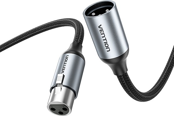 AUX Cable Vention XLR Audio Extension Cable 5M Gray Aluminum Alloy Type ...