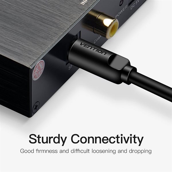 AUX Cable Vention Optical Fibre Toslink Audio Cable, 1m, Black Connectivity (ports)
