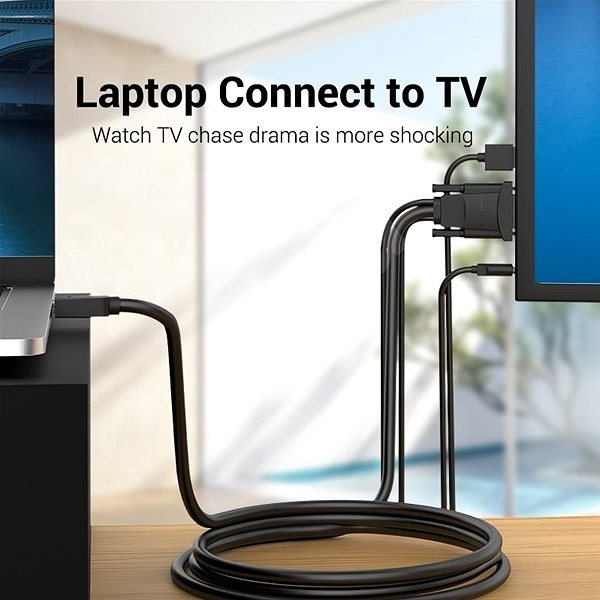 Video kábel Vention HDMI to VGA Cable with Audio Output & USB Power Supply 1.5m Black Vlastnosti/technológia
