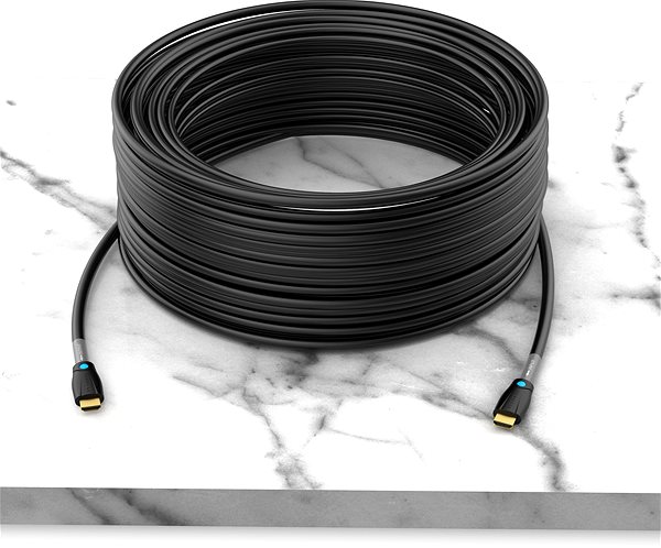 Videokabel Vention HDMI Cable 20M Black for Engineering Seitlicher Anblick